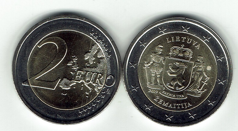(Bild für) 2 Euromunt Litouwen 2019 Samogitië UNC